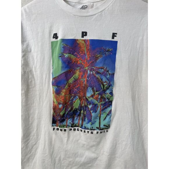 4PF 4 Pockets Full Lil‎ Baby White Short Sleeve Shirt Men's Large - Picture 2 of 8